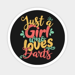 Just A Girl Who Loves Darts Gift design Magnet